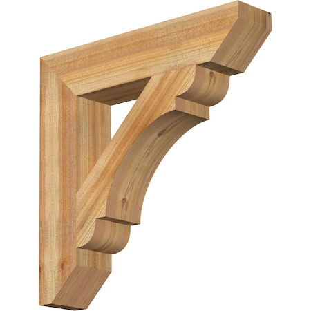 Olympic Slat Rough Sawn Bracket, Western Red Cedar, 6W X 30D X 30H